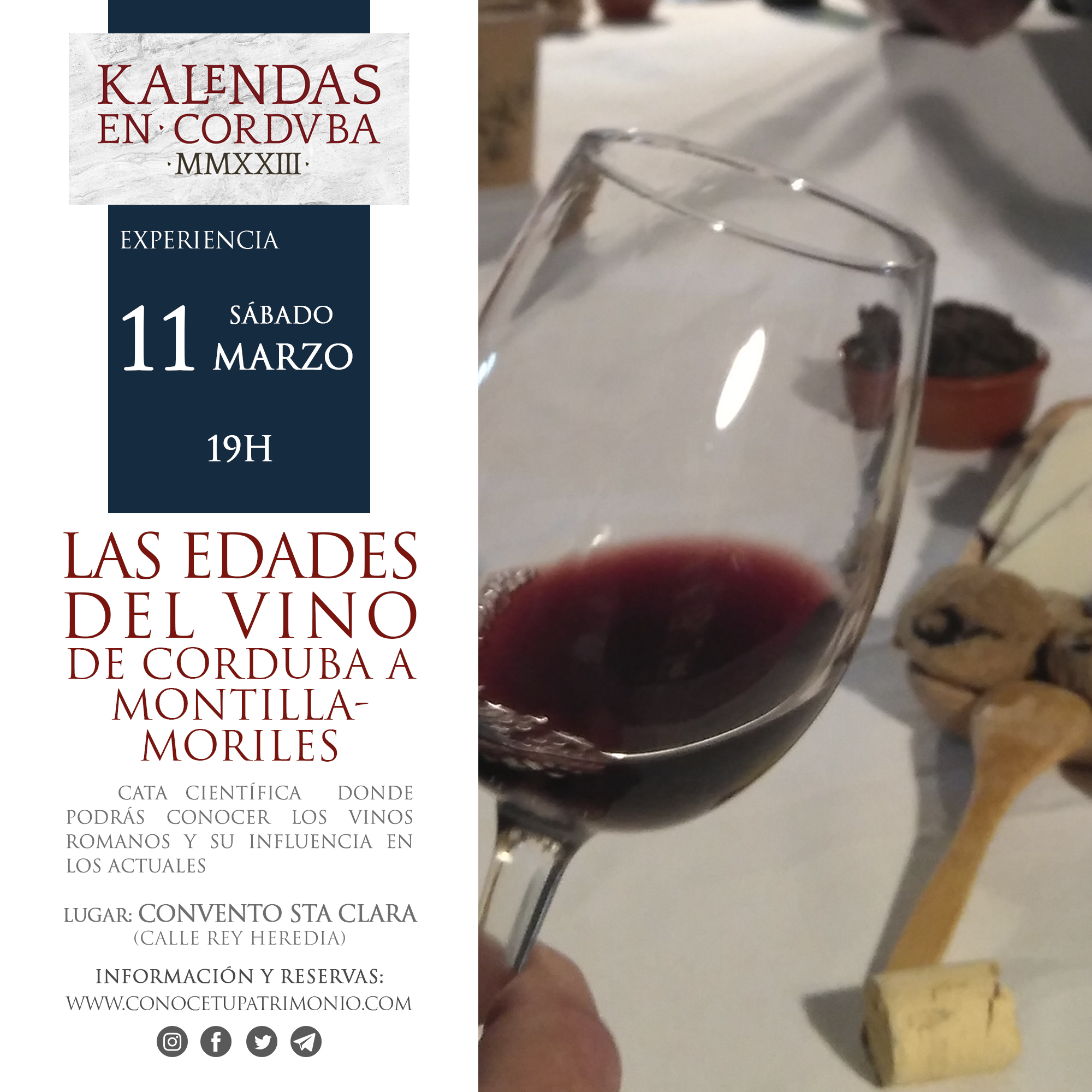 Experiencia - Las Edades del Vino. De Corduba a Montilla - Moriles - 11 Marzo - 19 h.