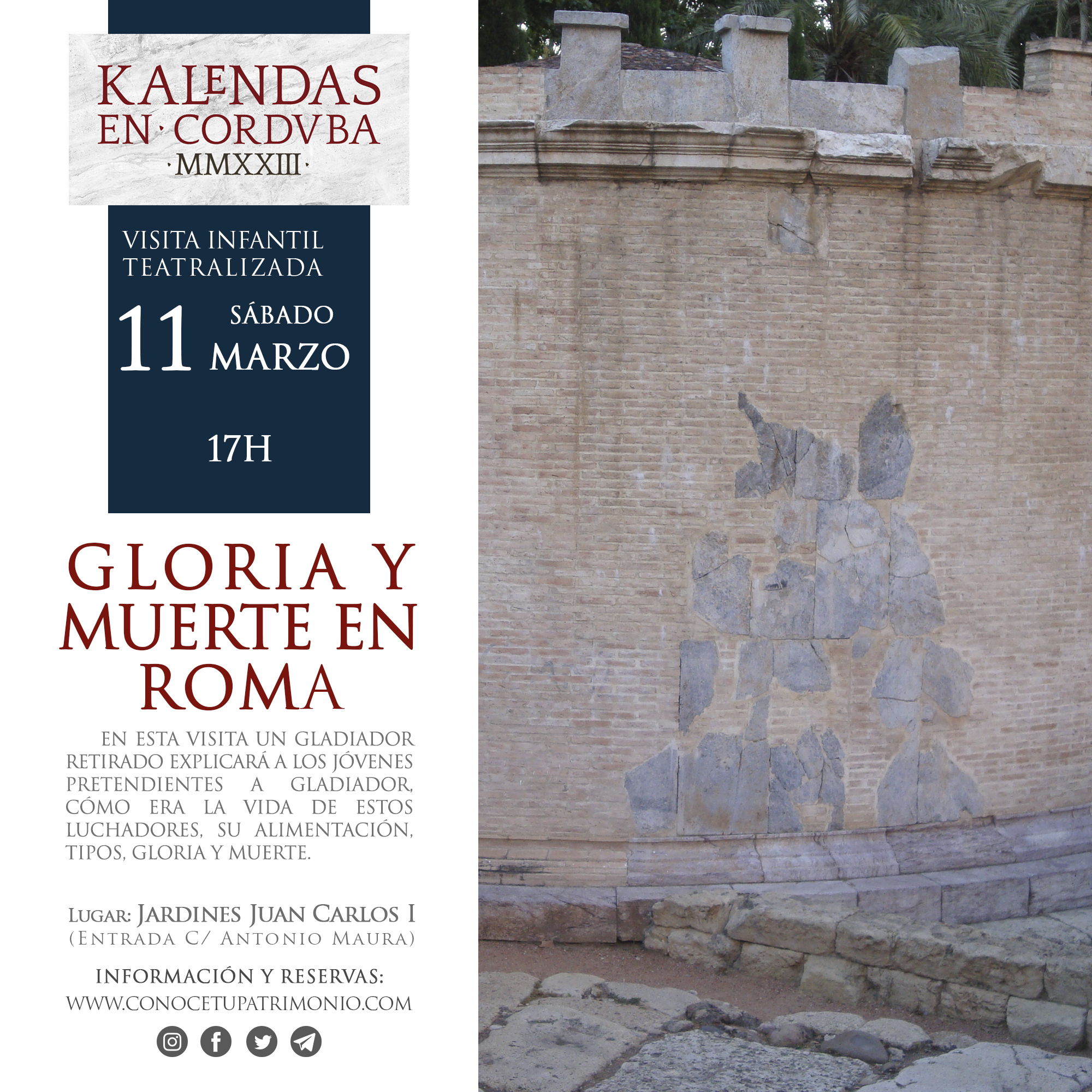 Visita teatralizada infantil - Gloria y muerte en Roma - 11 marzo - 17 h.