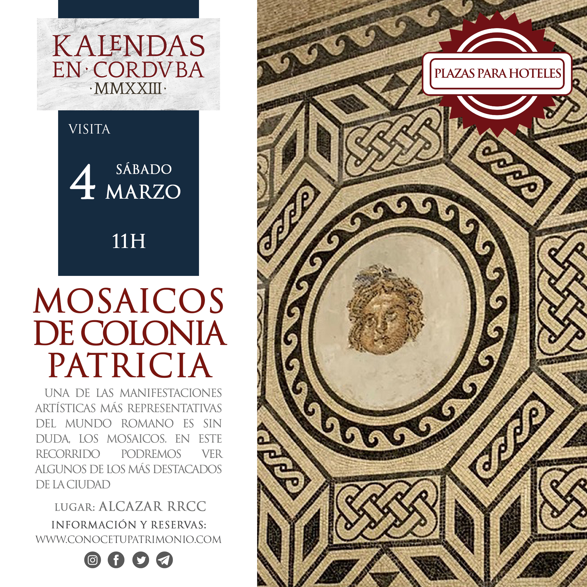Hotel -  Visita - Los mosaicos de Colonia Patricia- 4 Marzo - 11 h.