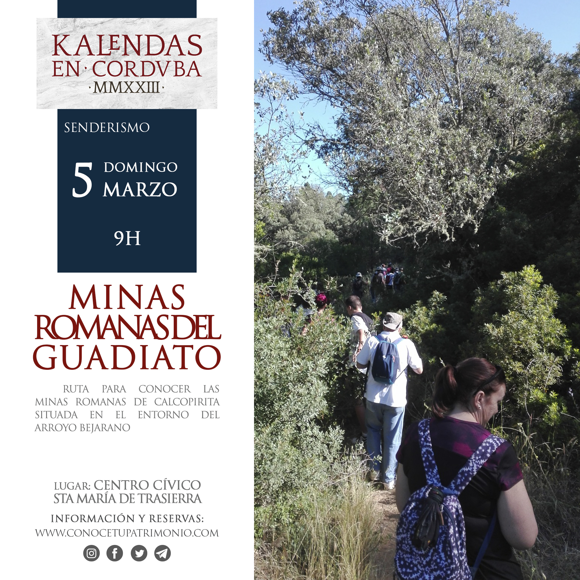 Turismo activo - Senderismo: Minas romanas del Guadajoz - 5 Marzo - 9 h.